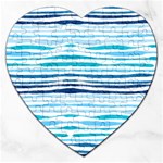 BLUE WAVES PATTERN Jigsaw Puzzle (Heart) Front