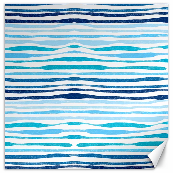 BLUE WAVES PATTERN Canvas 12  x 12 