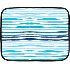 Blue Waves Pattern Fleece Blanket (mini) by designsbymallika