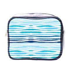 BLUE WAVES PATTERN Mini Toiletries Bag (One Side)