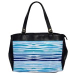 BLUE WAVES PATTERN Oversize Office Handbag Front