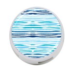 BLUE WAVES PATTERN 4-Port USB Hub (Two Sides) Front