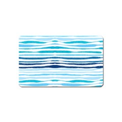 Blue Waves Pattern Magnet (name Card) by designsbymallika