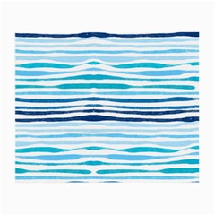 Blue Waves Pattern Small Glasses Cloth (2 Sides) by designsbymallika