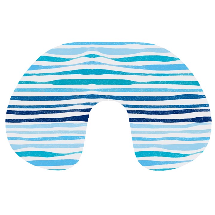 BLUE WAVES PATTERN Travel Neck Pillow