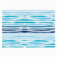 Blue Waves Pattern Large Glasses Cloth (2 Sides) by designsbymallika