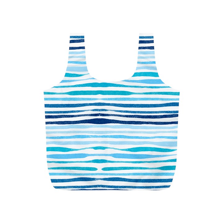 BLUE WAVES PATTERN Full Print Recycle Bag (S)