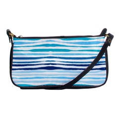 Blue Waves Pattern Shoulder Clutch Bag