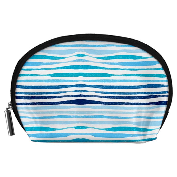 BLUE WAVES PATTERN Accessory Pouch (Large)