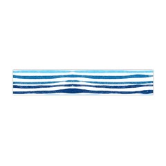 BLUE WAVES PATTERN Flano Scarf (Mini)