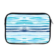 Blue Waves Pattern Apple Macbook Pro 17  Zipper Case by designsbymallika