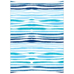 Blue Waves Pattern Back Support Cushion by designsbymallika