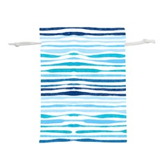 Blue Waves Pattern Lightweight Drawstring Pouch (s)