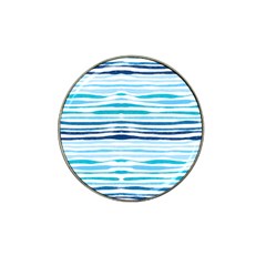 Blue Waves Pattern Hat Clip Ball Marker (10 Pack) by designsbymallika