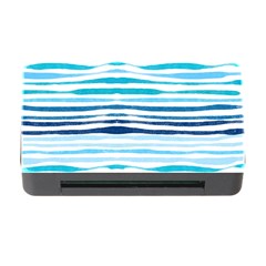 Blue Waves Pattern Memory Card Reader With Cf by designsbymallika