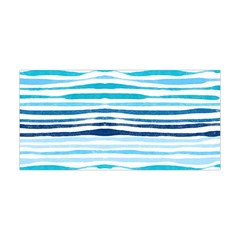 Blue Waves Pattern Yoga Headband by designsbymallika