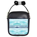 BLUE WAVES PATTERN Girls Sling Bag Front