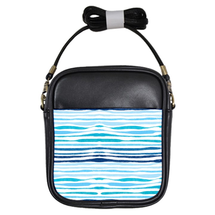 BLUE WAVES PATTERN Girls Sling Bag