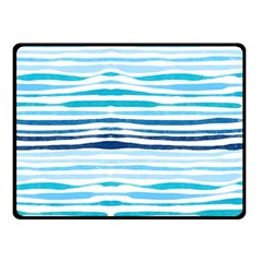 Blue Waves Pattern Double Sided Fleece Blanket (small)  by designsbymallika