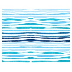 Blue Waves Pattern Double Sided Flano Blanket (medium) 