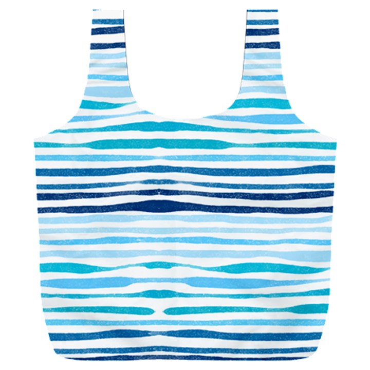 BLUE WAVES PATTERN Full Print Recycle Bag (XXXL)