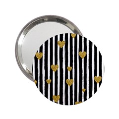 Stripes Heart Pattern 2 25  Handbag Mirrors by designsbymallika