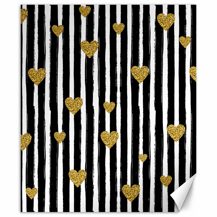 stripes heart pattern Canvas 20  x 24 