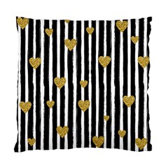 Stripes Heart Pattern Standard Cushion Case (one Side) by designsbymallika