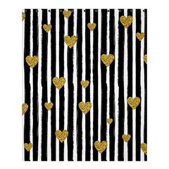 Stripes Heart Pattern Shower Curtain 60  X 72  (medium)  by designsbymallika