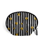 stripes heart pattern Accessory Pouch (Small) Front