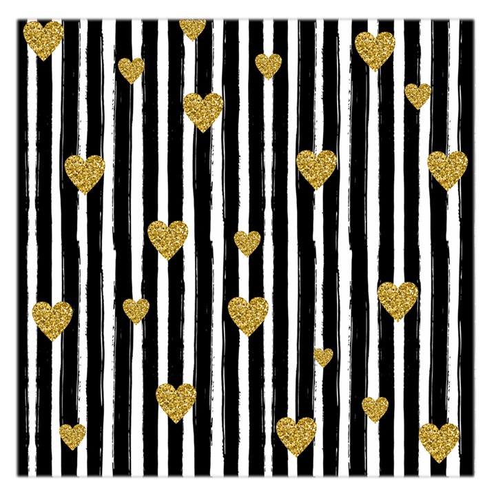 stripes heart pattern Large Satin Scarf (Square)