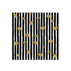 Stripes Heart Pattern Satin Bandana Scarf by designsbymallika