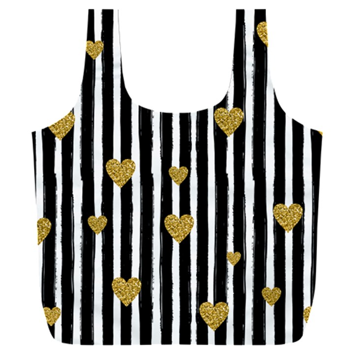 stripes heart pattern Full Print Recycle Bag (XXXL)