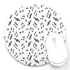 Music Pattern Round Mousepads by designsbymallika