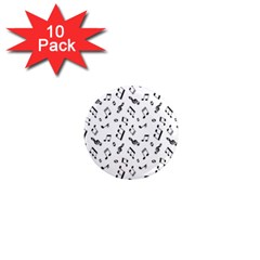 Music Pattern 1  Mini Magnet (10 Pack) 