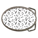 music pattern Belt Buckles Front