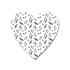 Music Pattern Heart Magnet by designsbymallika