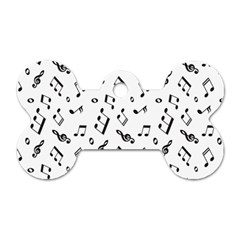 music pattern Dog Tag Bone (One Side)