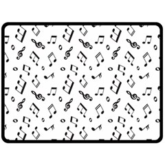 music pattern Fleece Blanket (Large) 