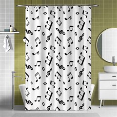 Music Pattern Shower Curtain 48  X 72  (small)  by designsbymallika