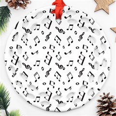 music pattern Ornament (Round Filigree)