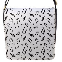 music pattern Flap Closure Messenger Bag (S)