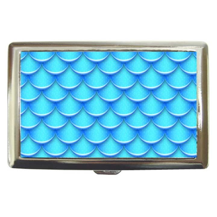 blue scale pattern Cigarette Money Case