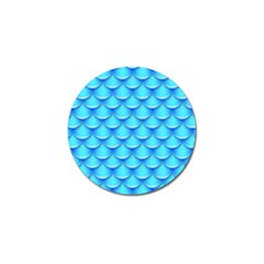 Blue Scale Pattern Golf Ball Marker (4 Pack) by designsbymallika