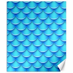 Blue Scale Pattern Canvas 8  X 10  by designsbymallika