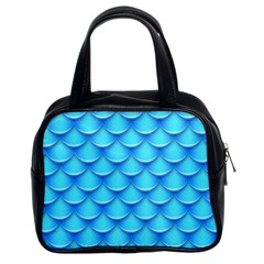 Blue Scale Pattern Classic Handbag (two Sides) by designsbymallika