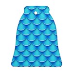 blue scale pattern Bell Ornament (Two Sides) Front