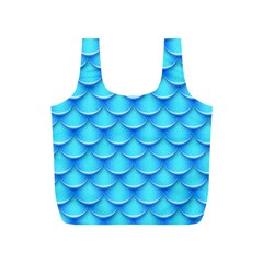 Blue Scale Pattern Full Print Recycle Bag (s) by designsbymallika