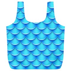 Blue Scale Pattern Full Print Recycle Bag (xl) by designsbymallika