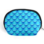 blue scale pattern Accessory Pouch (Medium) Front